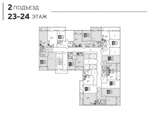 поэтажная планировка, 23-24 этаж